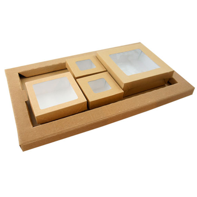 Packnwood Kraft Meal Tray And Kray Box Lunchbox, Case of 250 image 2