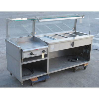 Custom Cool Hot Food Bain Marie & Griddle, Used Great Condition image 1