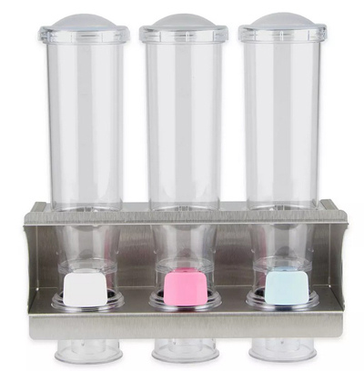 Server 80103 Three 24 Oz Dispensers in Rack; for Granular Sweeteners image 1