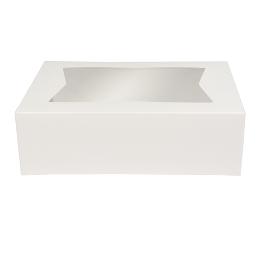 White Pie Box with Window, 8" x 5.75" x 2.5" - Pack Of 5 image 1