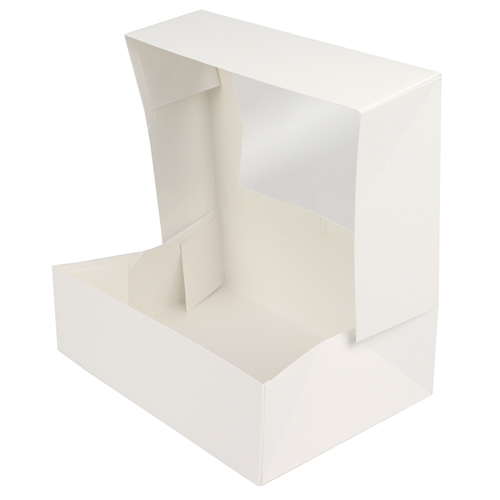 White Pie Box with Window, 8" x 5.75" x 2.5" - Pack Of 5 image 2
