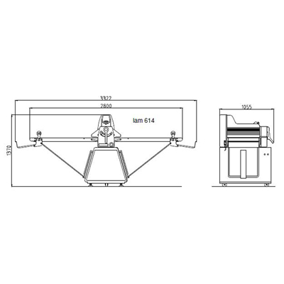 Tekno Stamap LAM-614 Reversible Dough Sheeter, Used Excellent Condition image 10