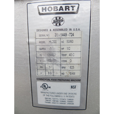 Hobart 20 Quart HL200 Legacy Mixer, Used Great Condition image 2