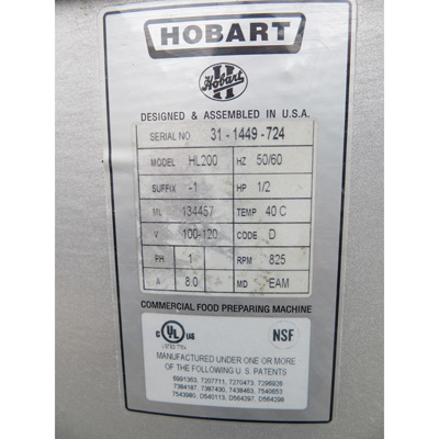 Hobart 20 Quart HL200 Legacy Mixer, Used Great Condition image 2