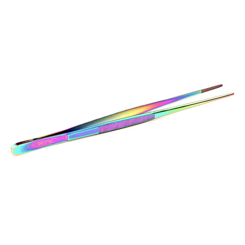 O'Creme Oil Slick Stainless Steel Straight Tip Tweezers, 8"  image 1