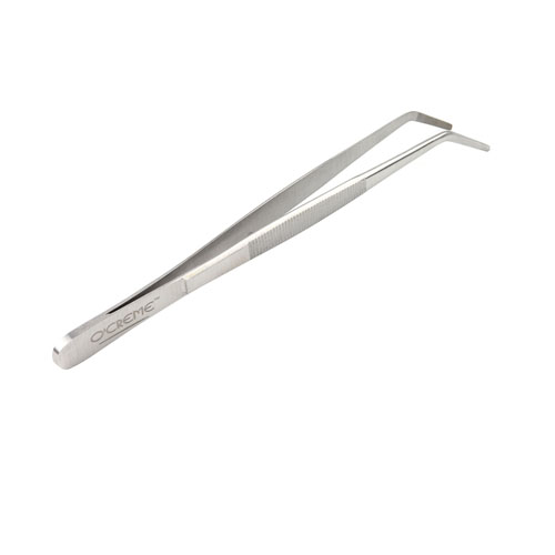 O'Creme Stainless Steel Curved Tip Tweezers, 8"  image 1