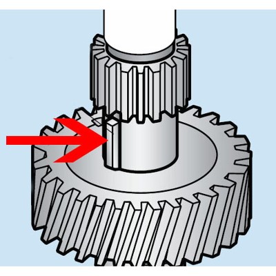 Key For Worm Wheel shaft For Hobart Mixers A120 A200 OEM # 12430-4 image 1