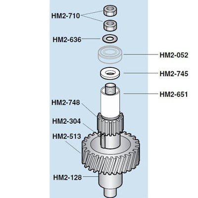 Worm Wheel Shaft Service Kit For Hobart Mixer Includes All Parts Shown In Black OEM # 293615 image 1