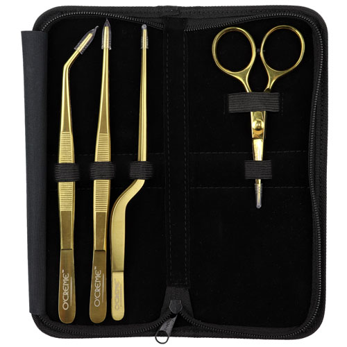 O'Creme Gold Stainless Steel Tweezers, Set of 4 image 2