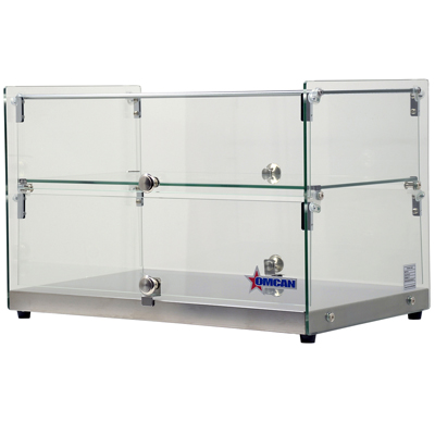 Omcan 44373 Countertop Food Display Case w/Square Front Glass, 22"W, 50 L Capacity image 1