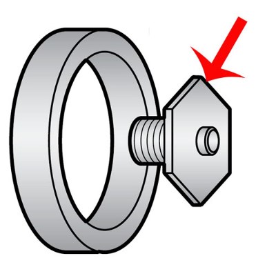 Knife Screw and Plug Assembly for Hobart Slicers OEM # 73356 image 1