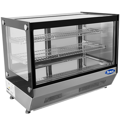 Atosa CRDS-42 Refrigerated Countertop Display Case, 4.2 Cu. Ft., Flat Glass - 27-3/5"W x 22-1/10"D x 26-2/5"H image 1