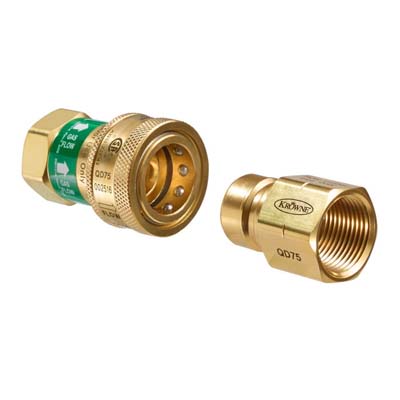 Krowne Metal M10036K5 Royal Series 1" x 36" Gas Connector Kit 5 (Gas Hose, Quick Disconnect) image 1