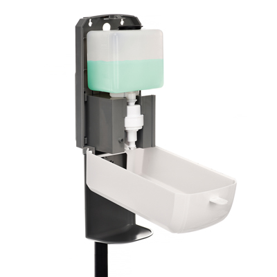 Alpine Automatic Hands-Free Liquid/Gel Hand Sanitizer/Soap Dispenser with Floor Stand, 1200 mL, White image 7