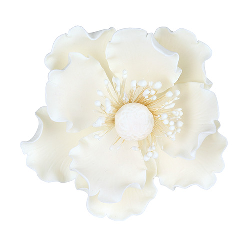 White Anemone Gumpaste Flowers - Set of 3 image 1