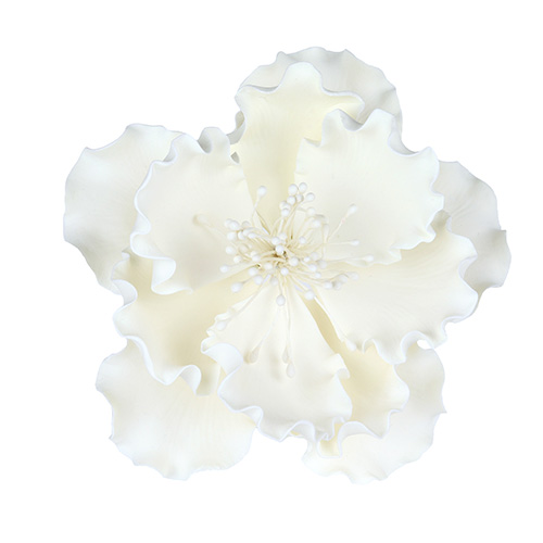 White Peony Gumpaste Flowers - Set of 3 image 1