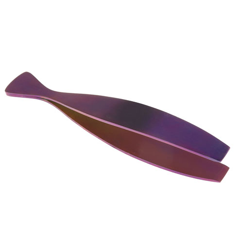 O'Creme Purple Stainless Steel Fish Tweezers, 5-1/8" image 1
