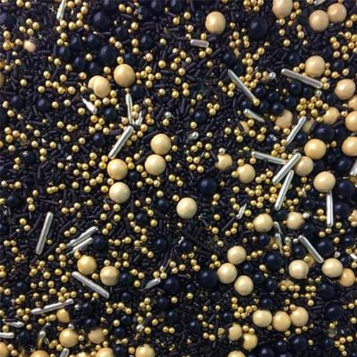 Sprinkle Pop Black and Gold Sprinkle Mix, 4 oz. image 1