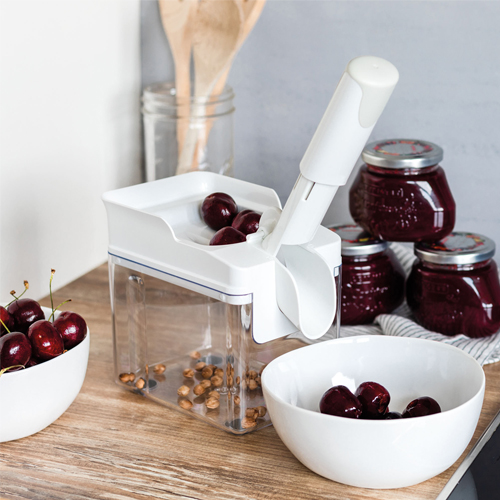 Leifheit Cherry Pitter with Container Fruit and Vegetable Tools