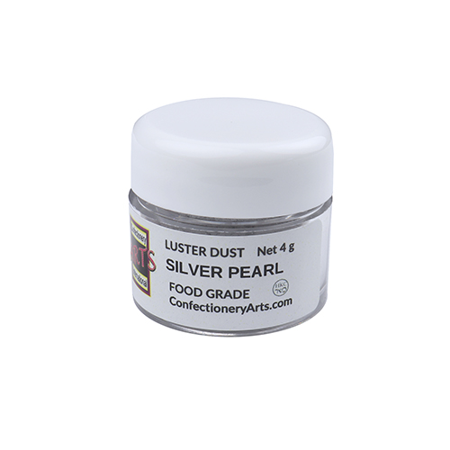 Food Grade Silver Pearl Luster Dust, 4 Grams Luster Dusts