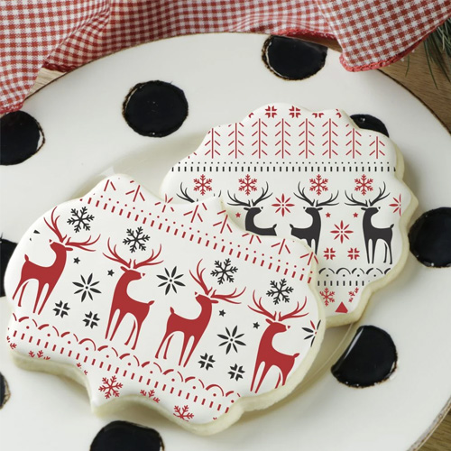 Confection Couture Nordic Christmas Sweater Background Cookie Stencil image 1