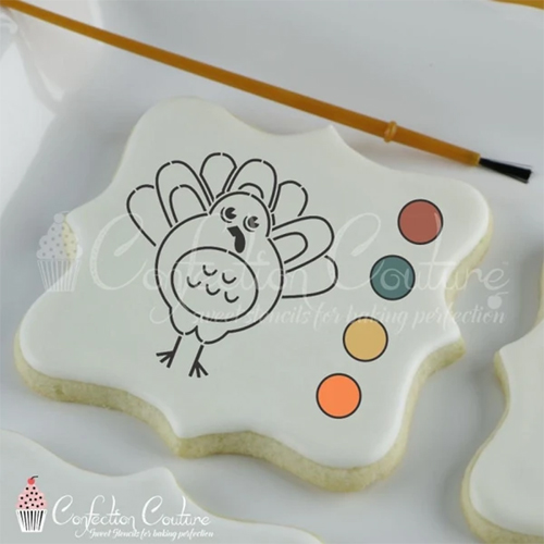 Confection Couture Turkey Paint Your Own Cookie Stencil image 1