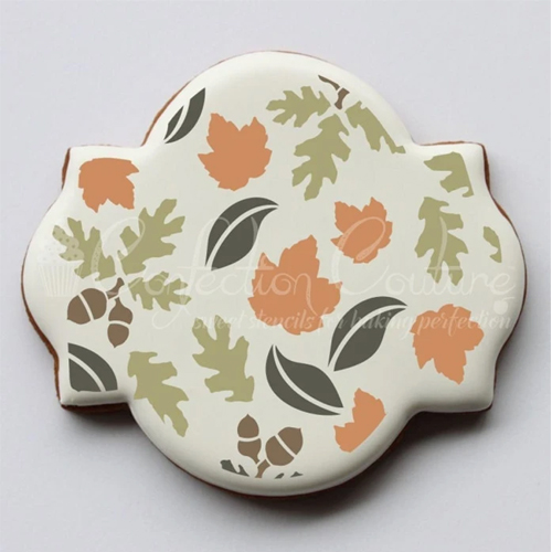 Confection Couture Fall Leaves Background Cookie Stencil image 1