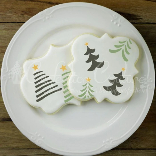Confection Couture Christmas Trees Cookie Stencil image 1