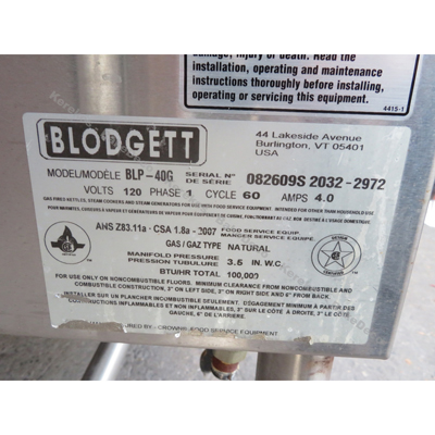 Blodgett Skillet 40 Gallon BLP-40G, Used Very Good Condition image 5