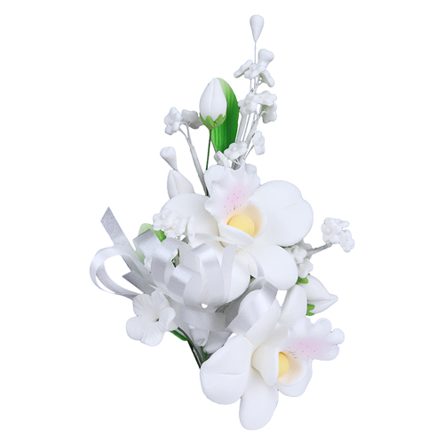 O'Creme White Double African Orchid Spray Gumpaste Flowers image 1