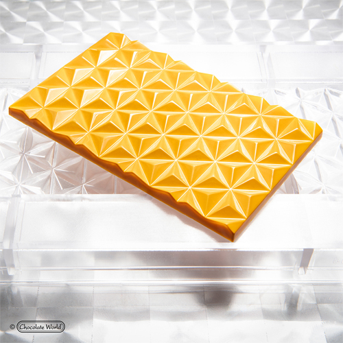 Chocolate World Polycarbonate Pyramid Bar Chocolate Mold, 2 Cavities image 1