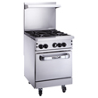 Vulcan 24S-4B Standard Oven and 4 Burners 24" image 1