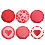 Wilton Standard Valentine Baking Cups Tube 150/pk image 1