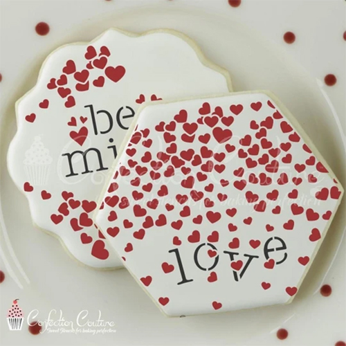 Confection Couture Valentine Confetti Cookie Stencil image 1