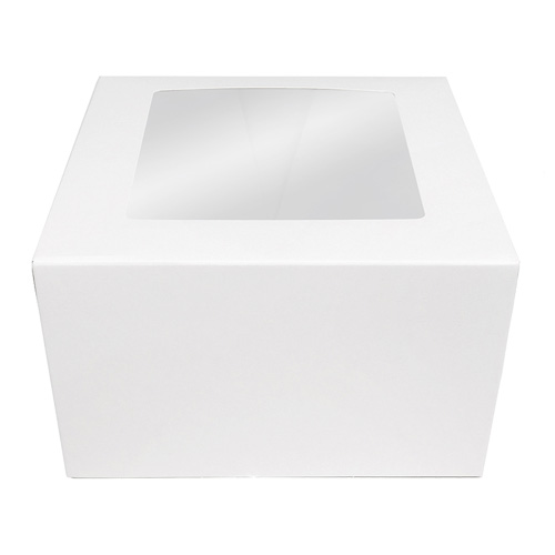 O'Creme White Pie Box with Window, 10" x 10" x 5" - Pack of 5 image 1
