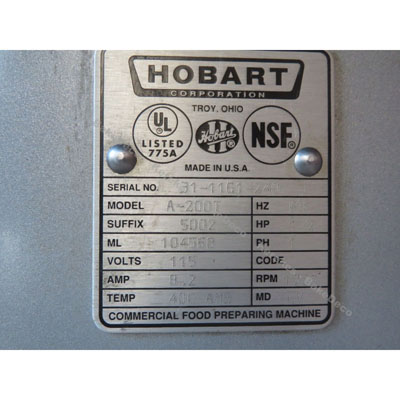 Hobart 20 Quart A200T Mixer, Used Great Condition image 3