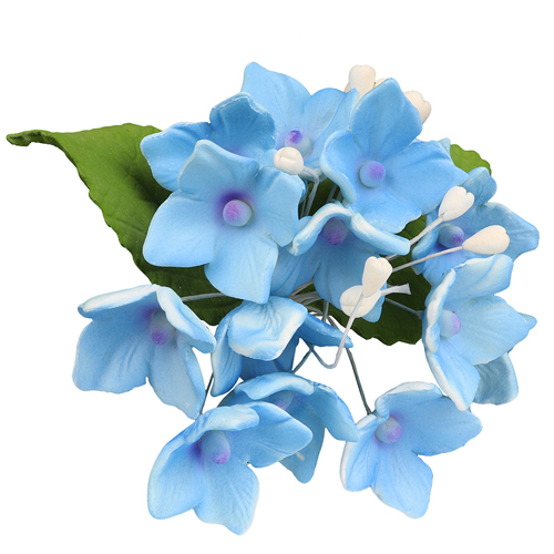 O'Creme Blue Hydrangea Spray Gumpaste Flowers - Set of 3 image 1