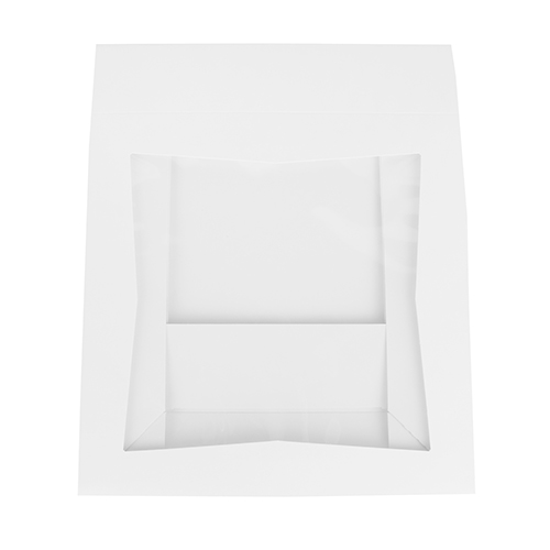 O'Creme White Cardboard Cake Box with Window, 12" x 12" x 2.7" - Pack of 5 image 2