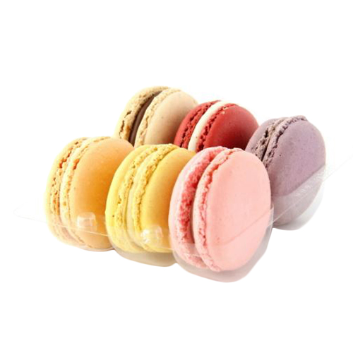 Packnwood Insert for 6 Macarons with Clip Closure, 4.5" x 3.9" - Case of 250 image 1