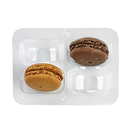 Packnwood Insert for 4 Macarons with Clip Closure, 4.3" x 3", Case of 250 image 2