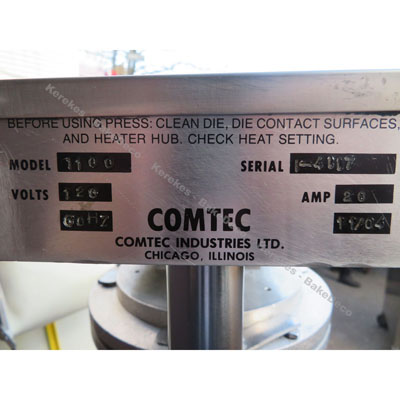 Comtec Pie Crust Forming Press 1100, Used Great Condition image 7