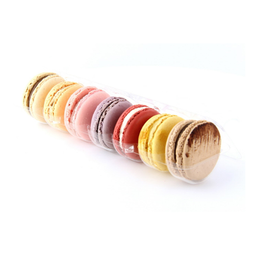 Packnwood Long Clear Insert for 7 Macarons, 8.4" x 2.4" x 0.8" - Case of 150 image 1