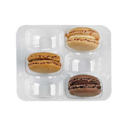 Packnwoood Insert for 6 Macarons with Clip Closure, 4.5" x 3.9", Pack of 50 image 2