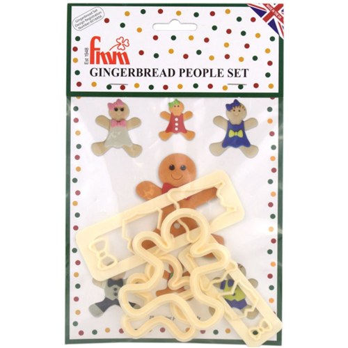 FMM Sugarcraft Gingerbread People Plastic Gumpaste Cutter Set image 1