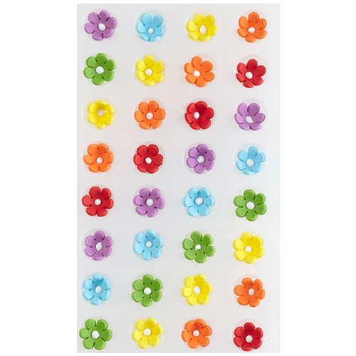 Wilton 710-2215 Mini Daisy Multi-Colored Icing Decorations, Pack of 32 image 1