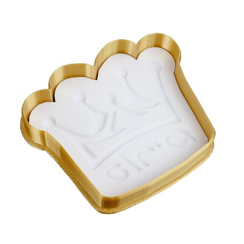 Lil Miss Cakes Purim Crown Cutter and Embosser, 3", Hebrew image 1