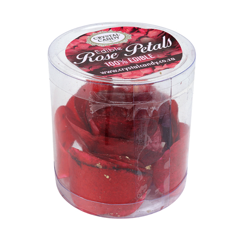 Crystal Candy Rose & Gold Edible Rose Petals image 1