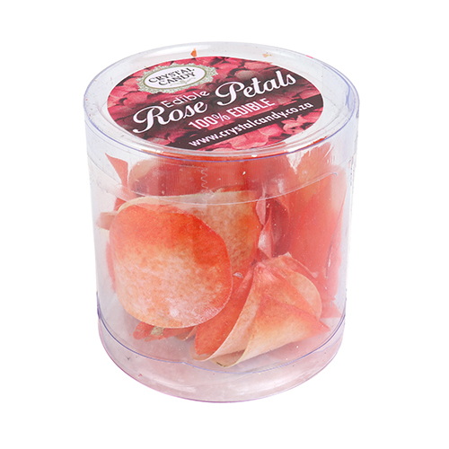 Crystal Candy Orange & White Edible Rose Petals image 1