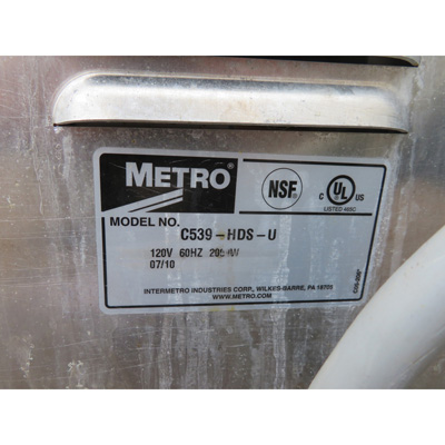 Metro C539-HDS-U Mobile Insulated Heated Holding and Proofing Cabinet, Used Good Condition image 4