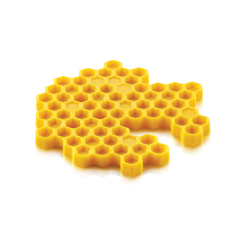 Silikomart "MIEL 80" Silicone Honeycomb Baking & Freezing Mold, 2.71 oz., 2 Cavities image 1